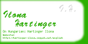 ilona hartinger business card